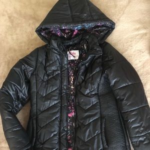 Size 12/14 black Justice jacket Coat